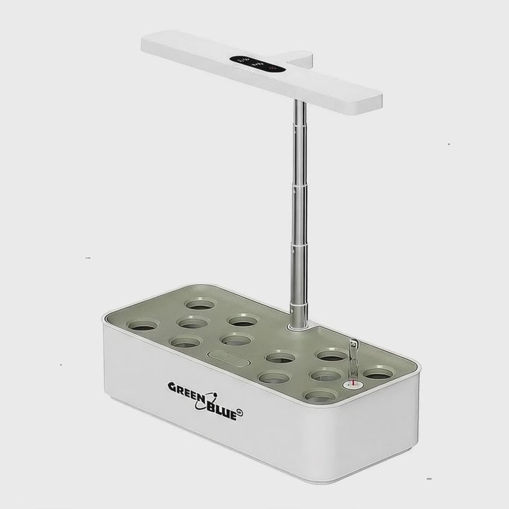GreenBlue Intelligentes Indoor-Pflanzenaufzuchtsystem, SMART-Topf, 4L Fassungsvermögen, für 12 Pflanzen, Vollspektrum-LEDs, GB133