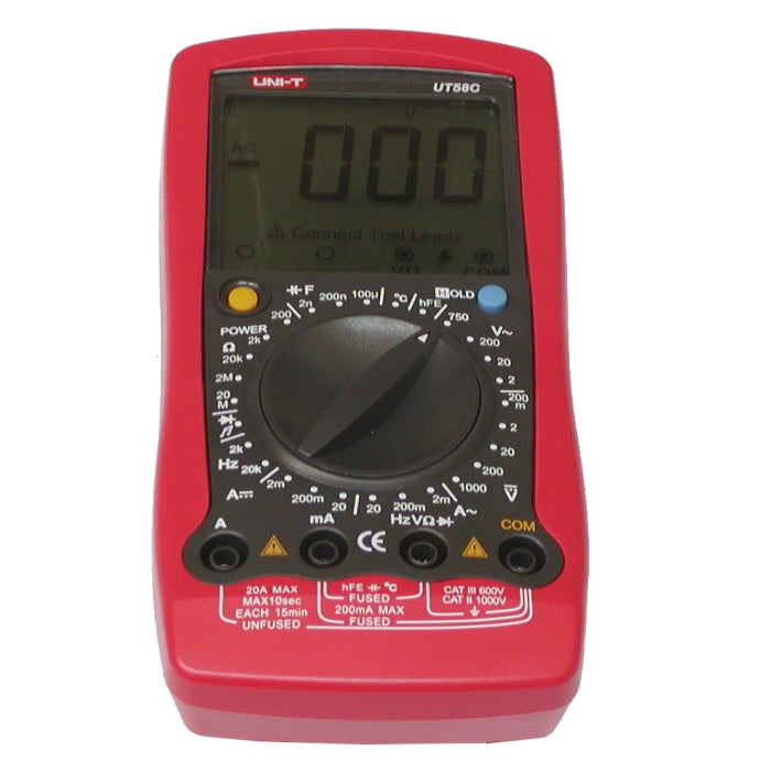 Das professionelle Digital-Messgerät UT58C - UNI-T UT58C von Uni-t ist ein universelles Multimeter mit einer Reihe von Messfunktionen.