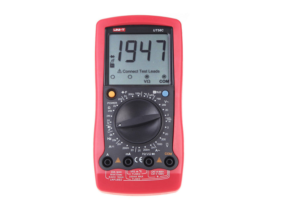 Das professionelle Digital-Messgerät UT58C - UNI-T UT58C von Uni-t ist ein universelles Multimeter mit einer Reihe von Messfunktionen.