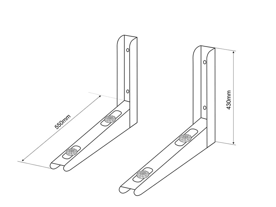 MACLEAN MC-624 Wandkonsole Wandhalter Halterung Klimaanlagen Split Klimagerät 200 kg Stahl