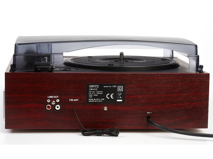 Grammophon + FM-Radio CAMRY Klassischer Retro-Stil HOME AUDIO 3-Gang-Plattenspieler