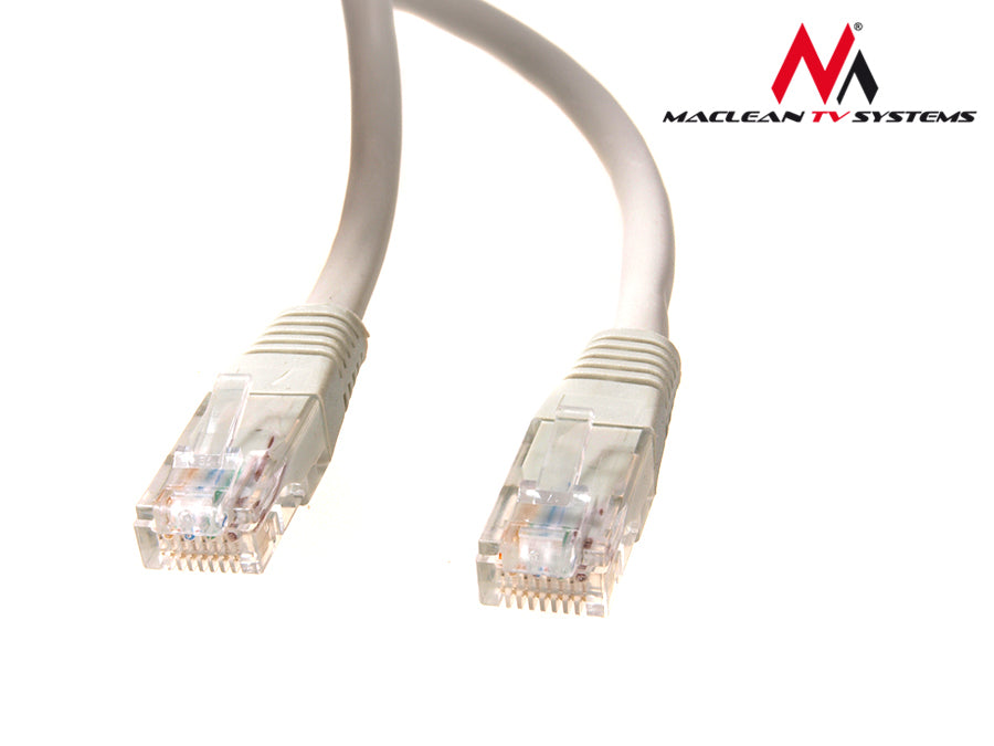 Maclean MCTV-646 Netzwerkkabel Patchcord Kabel UTP CAT5 0,5m grau