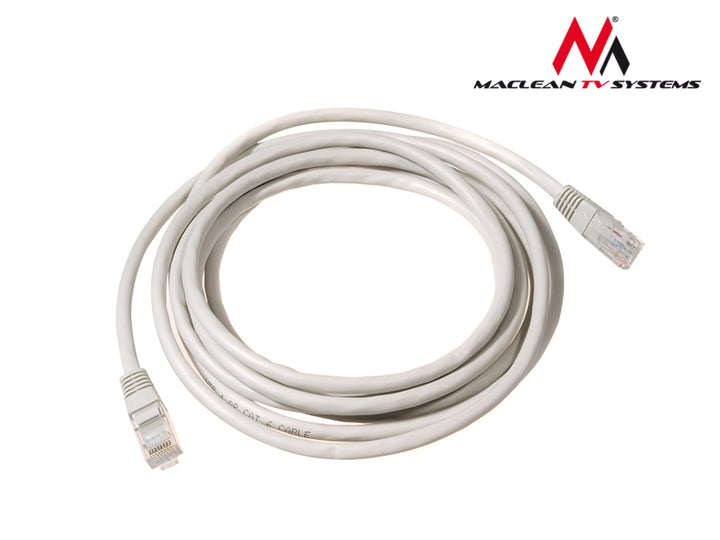 Maclean MCTV-646 Netzwerkkabel Patchcord Kabel UTP CAT5 0,5m grau