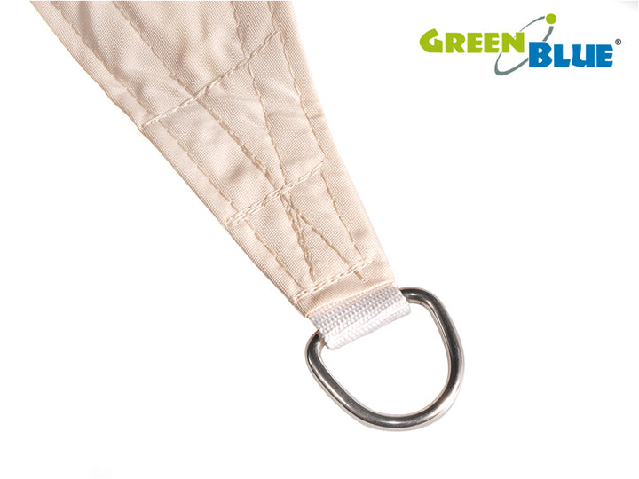 UV-Polyester-Gartensegel 5m Dreieck GrünBlau GB502 Creme