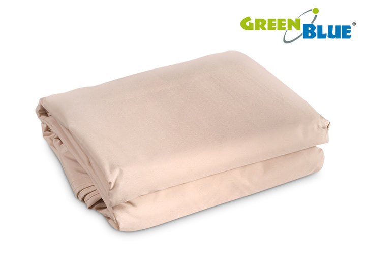 UV-Polyester-Gartensegel 5m Dreieck GrünBlau GB502 Creme