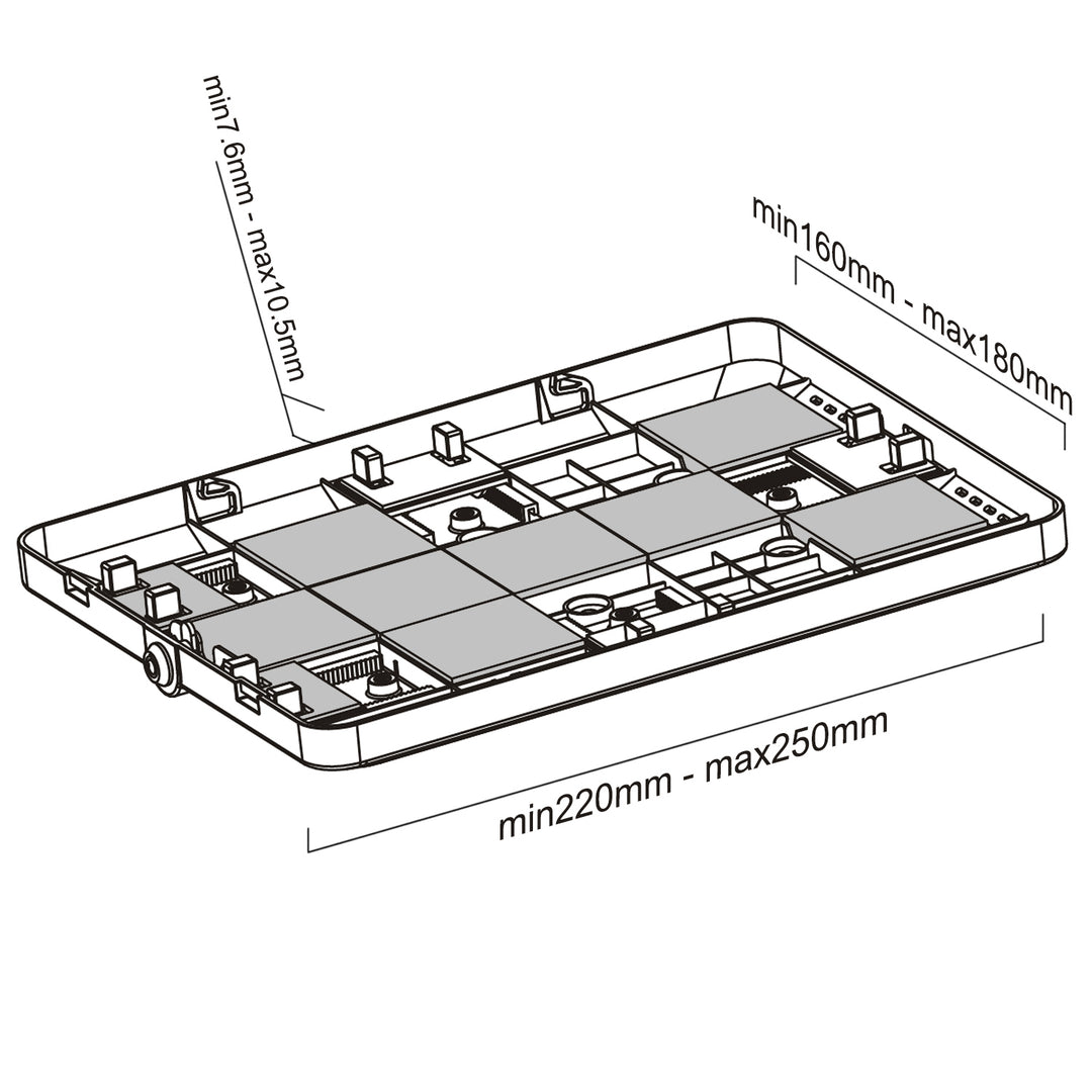 Maclean MC-645 Universal Bodenständer für Tablet (9,7-10,1 Zoll) Halter mit Verriegelung Tablet Ständer