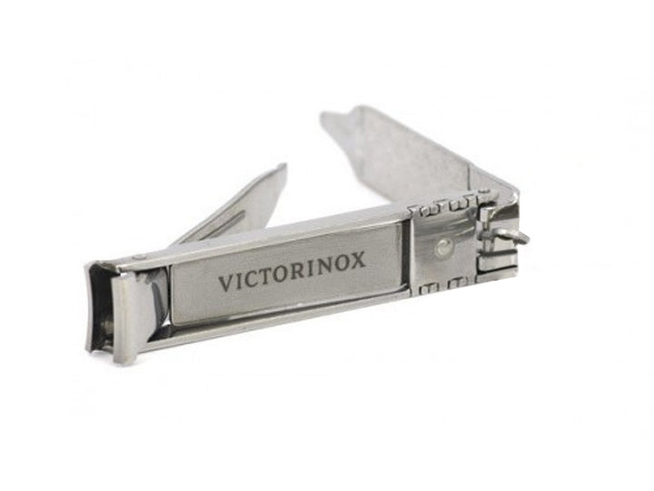 Victorinox 8.2055.CB Faltbarer Nagelknipser mit Feile, Flachschraubendreher 3mm, Edelstahl
