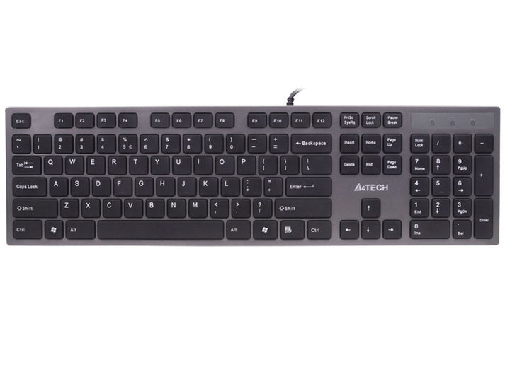 Tastatur KV-300H Slim USB Hub USB A4-Tech ultra flach