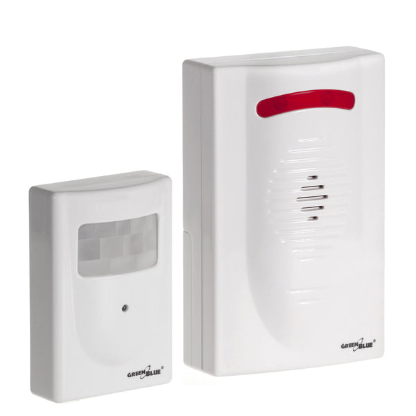 GreenBlue GB3400 Bewegungsmelder Alarm Sensor Funksignal IP44 Wireless Mini Alarm DC3400, IP44, bis 120m