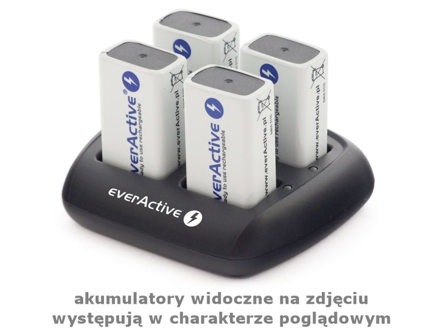 EverActive NC-109 Ladegerät für 9V 4x 100mA Batterien max