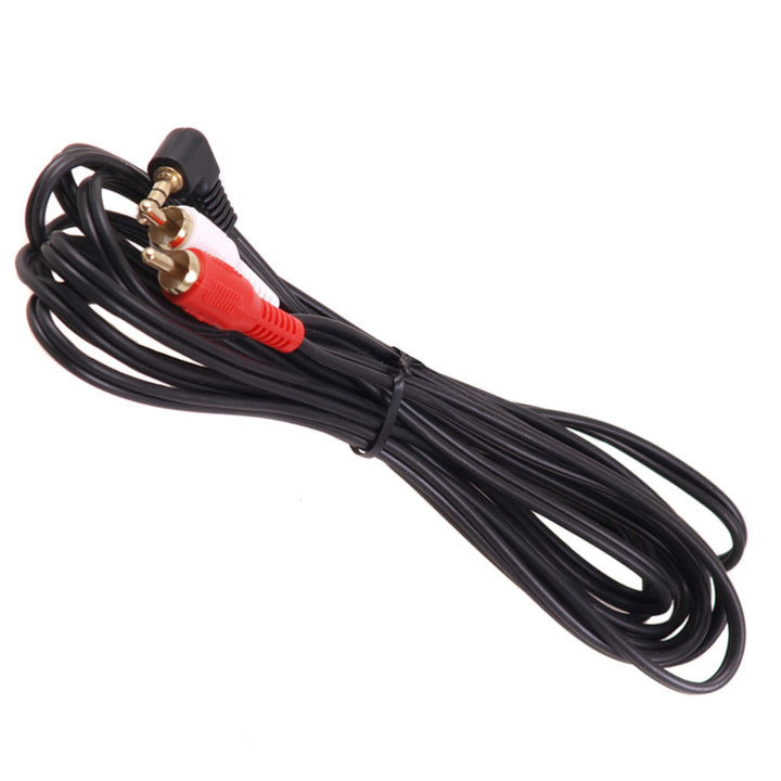 Miniklinkenstecker 3,5mm gewinkelt 2RCA Kabel 15m schwarz MCTV-828