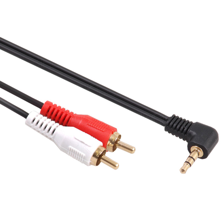 Miniklinkenstecker 3,5mm gewinkelt 2RCA Kabel 15m schwarz MCTV-828