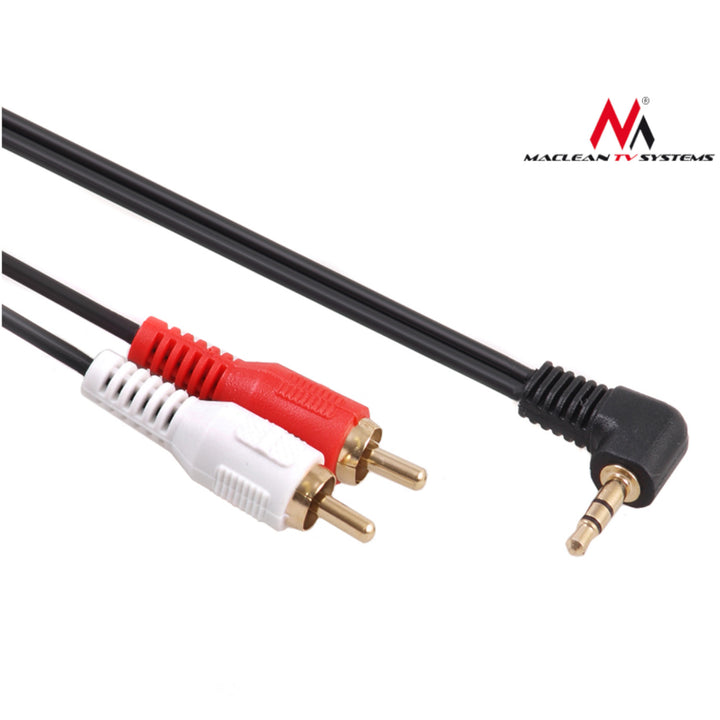 Miniklinkenstecker 3,5mm gewinkelt 2RCA Kabel 15m schwarz MCTV-828