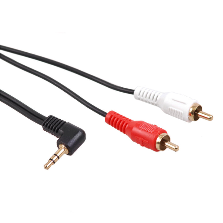 Miniklinkenstecker 3,5mm gewinkelt 2RCA Kabel 15m schwarz MCTV-828