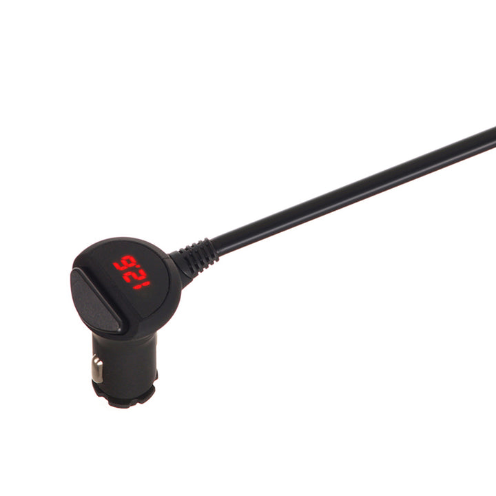 Maclean Auto-Zigarettenanzünder-Steckdosen-Verteiler, Voltmeter, 3 Zigarettenanzünder-Steckdosen, 4xUSB, 4,8A, max 120W, schwarz, gummiert, MCE117