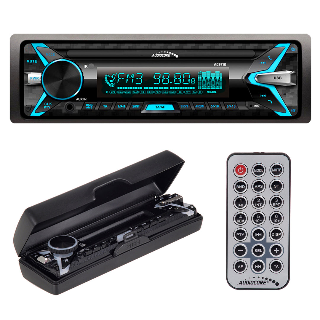 Autoradio Bluetooth Panel Mehrfarbig MP3 / WMA / USB / RDS / SD ISO Audiocore AC9710 B