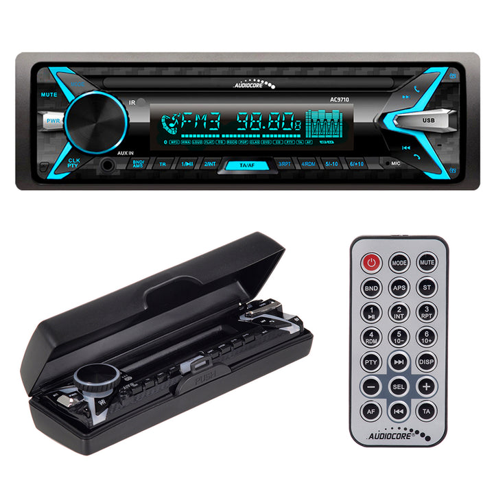 Autoradio Bluetooth Panel Mehrfarbig MP3 / WMA / USB / RDS / SD ISO Audiocore AC9710 B