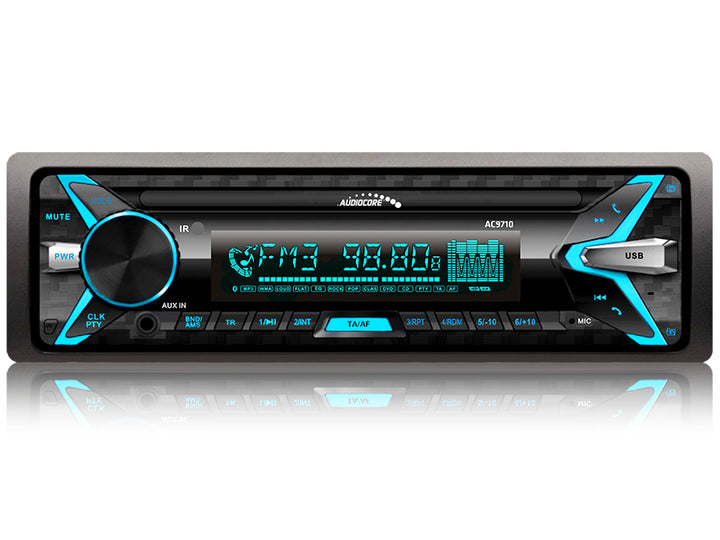 Autoradio Bluetooth Panel Mehrfarbig MP3 / WMA / USB / RDS / SD ISO Audiocore AC9710 B