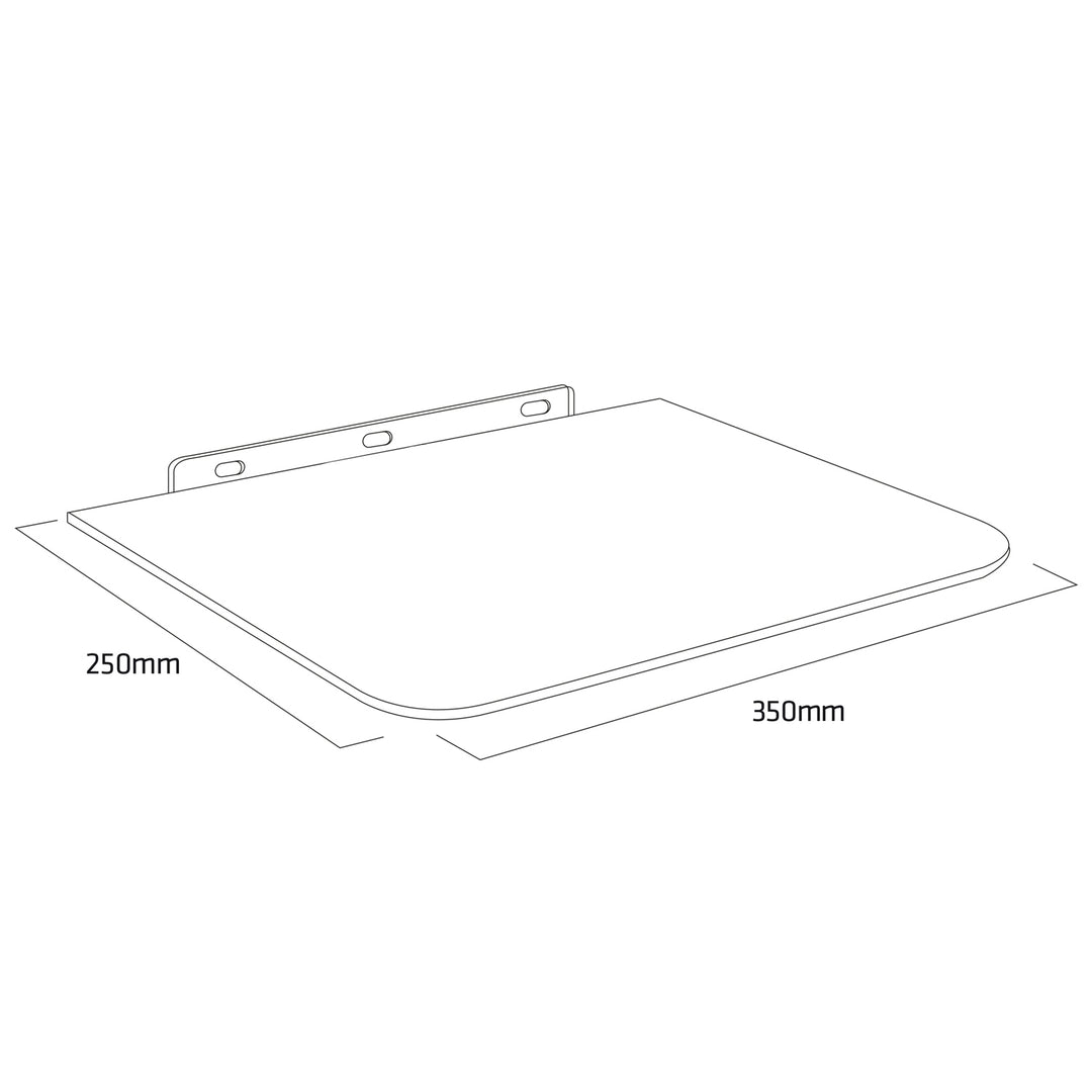 Hi FI Wandablage aus schwarzem Glas Maclean MC-738