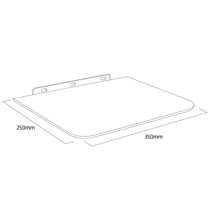 Hi FI Wandablage aus schwarzem Glas Maclean MC-738