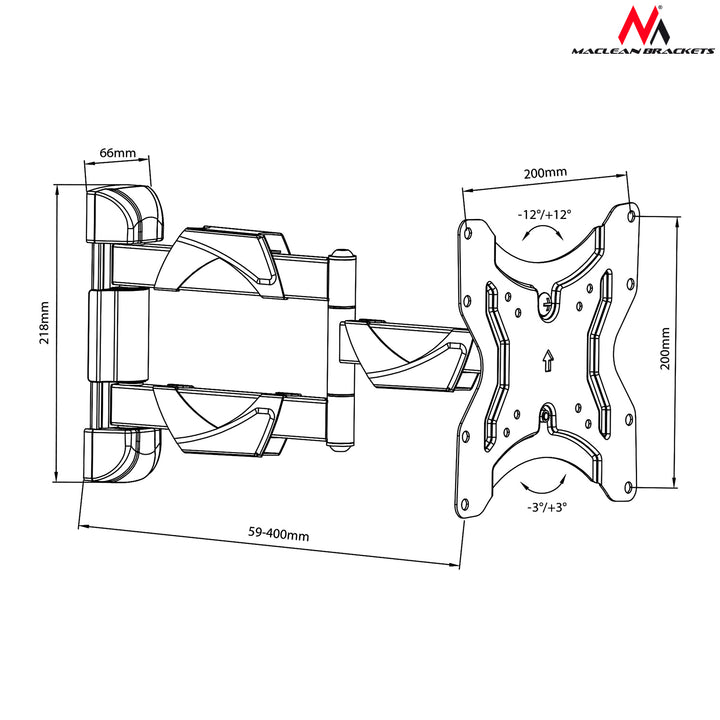 Maclean Brackets MC-742 - Max.30kg - 13" bis 55" Zoll - 200x200 VESA