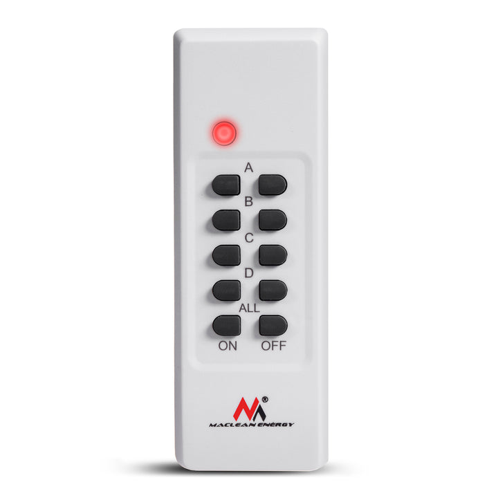 Maclean Fernbedienungssteckdosen, innen, Netz, 3 Stück, programmierbar+ Batterie für Fernbedienung, MCE153