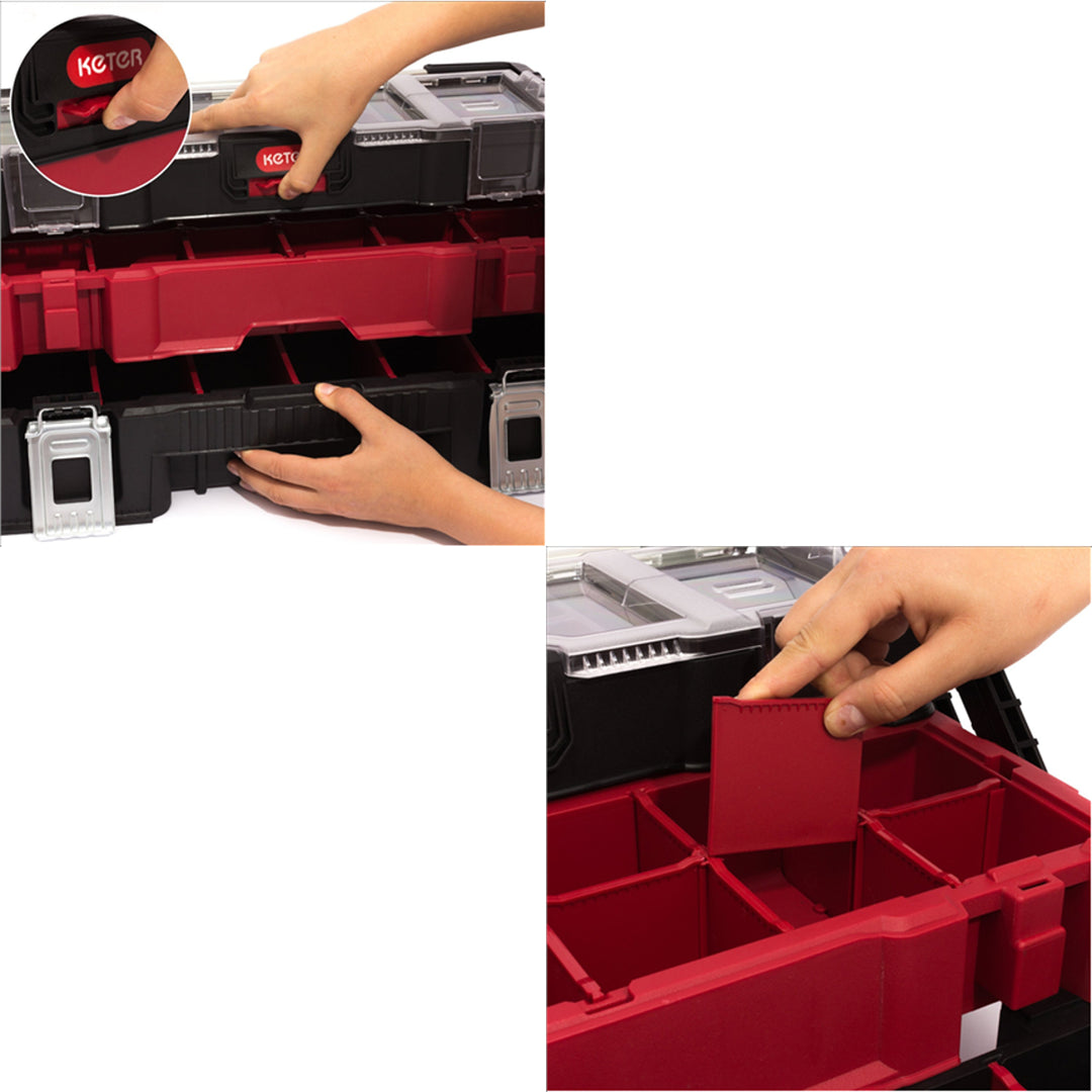 Cantilever Toolboxes mit drei Etagen