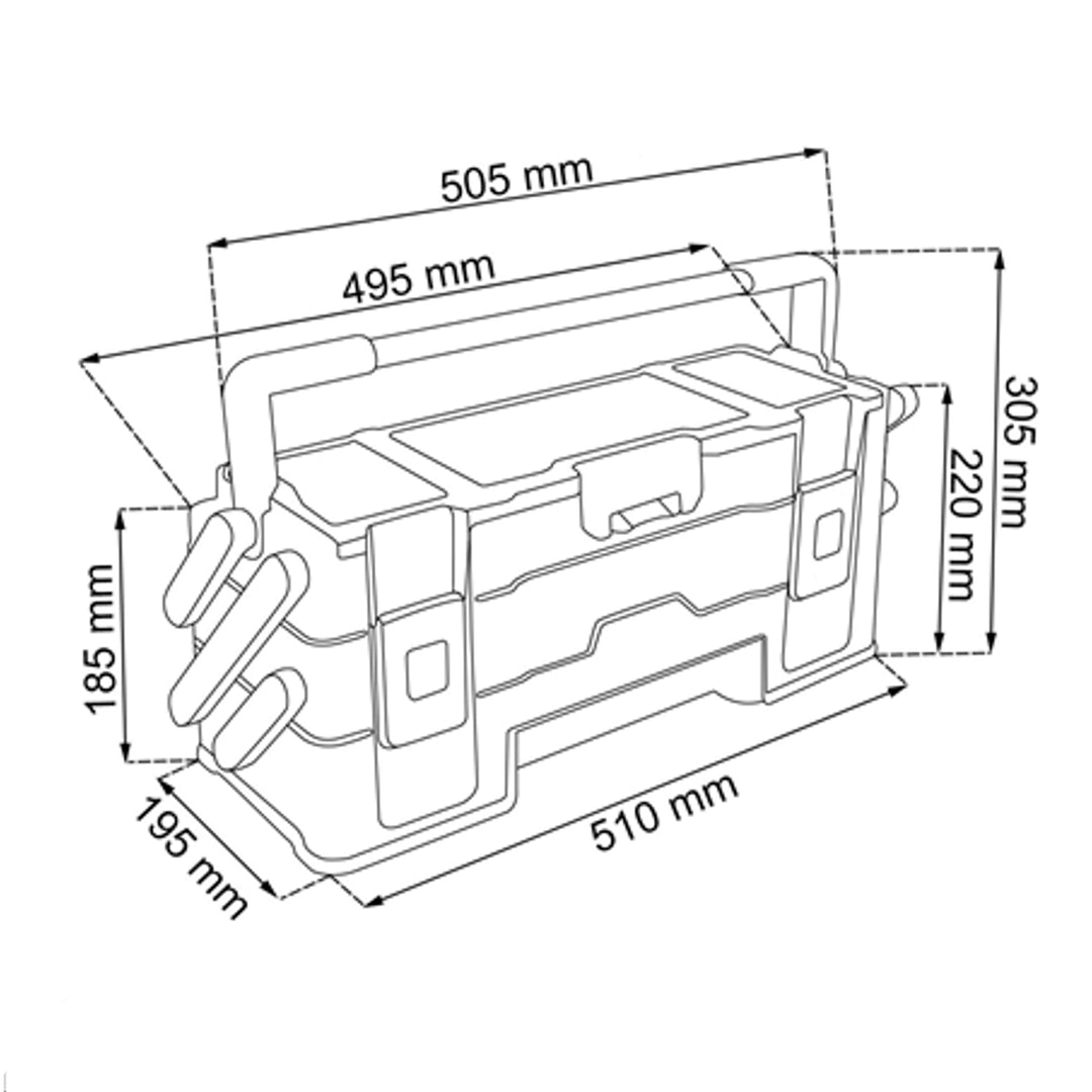 Cantilever Toolboxes mit drei Etagen
