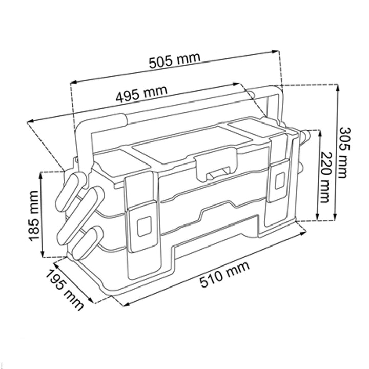 Cantilever Toolboxes mit drei Etagen