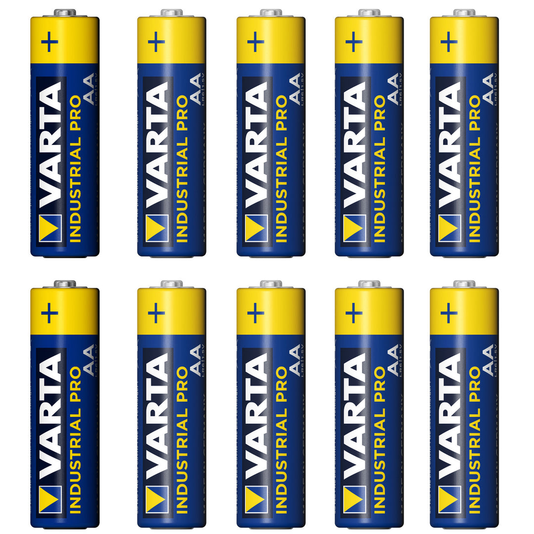 10 X POWERFUL VARTA INDUSTRIAL AA Alkalibatterien 10x LR6/AA Batterien Varta Industrial