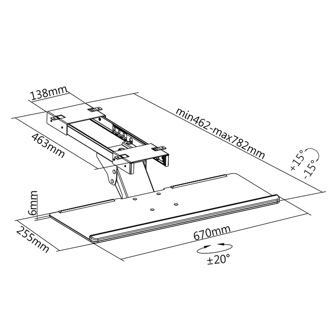 Maclean Brackets Tastatur und Maus Schreibtisch Halterung