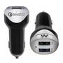 Autoladegerät max4.8A 2xUSB Maclean Energy MCE157 Qualcomm Quick Charge QC 3.0 plus Kabel 1.5m Silber