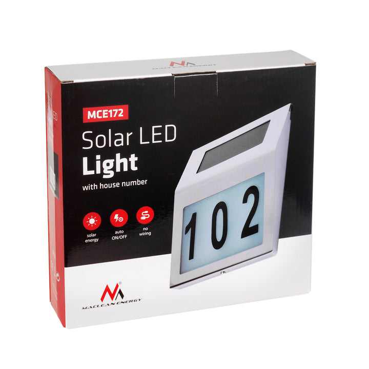 LED-Solar-Hausnummernleuchte Maclean Energy MCE172