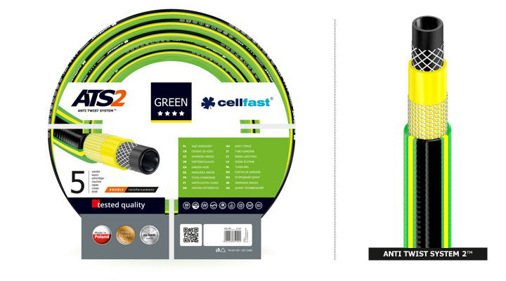Cellfast Grüner 5-lagiger Gartenschlauch ATS2 3/4" 50m
