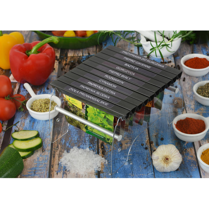 Flaschen-Behälter-hoher Halter-organischer Gewürz-Taschen-Organisator 10 Fächer frische Gewürze