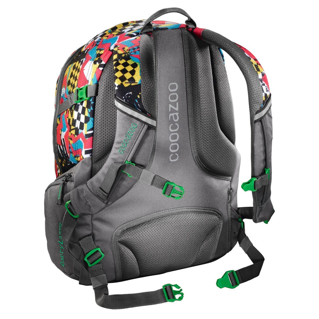 HAMA Coocazoo Carrylarry II Schulrucksack mit karierten Schrauben