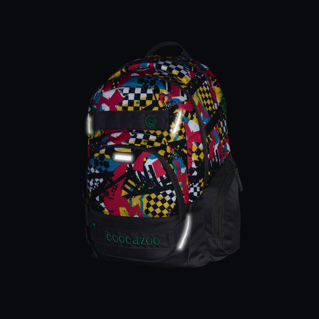 HAMA Coocazoo Carrylarry II Schulrucksack mit karierten Schrauben