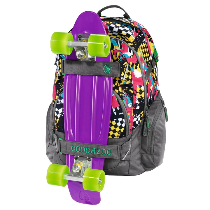 HAMA Coocazoo Carrylarry II Schulrucksack mit karierten Schrauben
