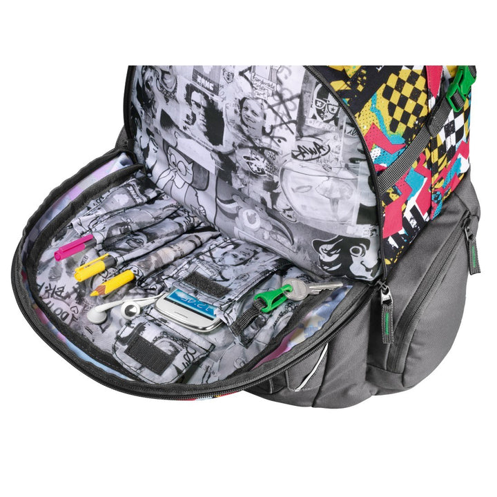 HAMA Coocazoo Carrylarry II Schulrucksack mit karierten Schrauben