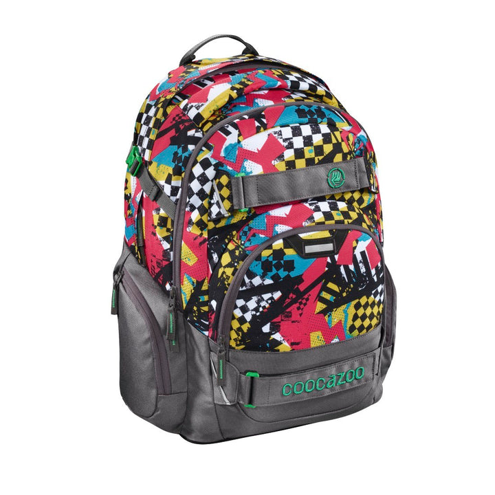 HAMA Coocazoo Carrylarry II Schulrucksack mit karierten Schrauben
