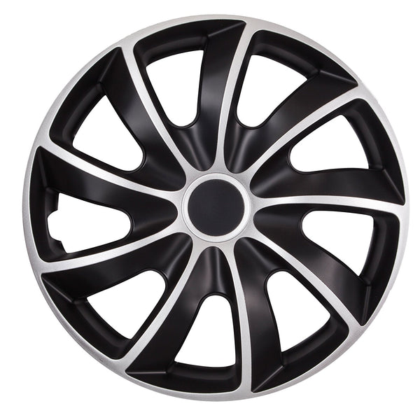Radkappen Komplettset NRM // Quad Bicolor // 4 Stk. // 15" Zoll // Schwarz-Silber