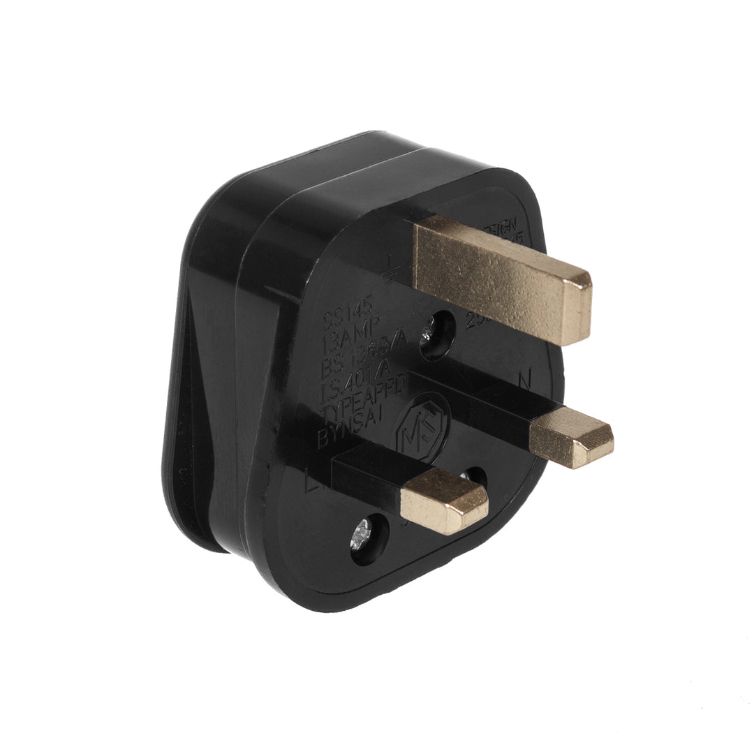 UK-Stecker schwarz für Kabelmontage Maclean Modell MCE193