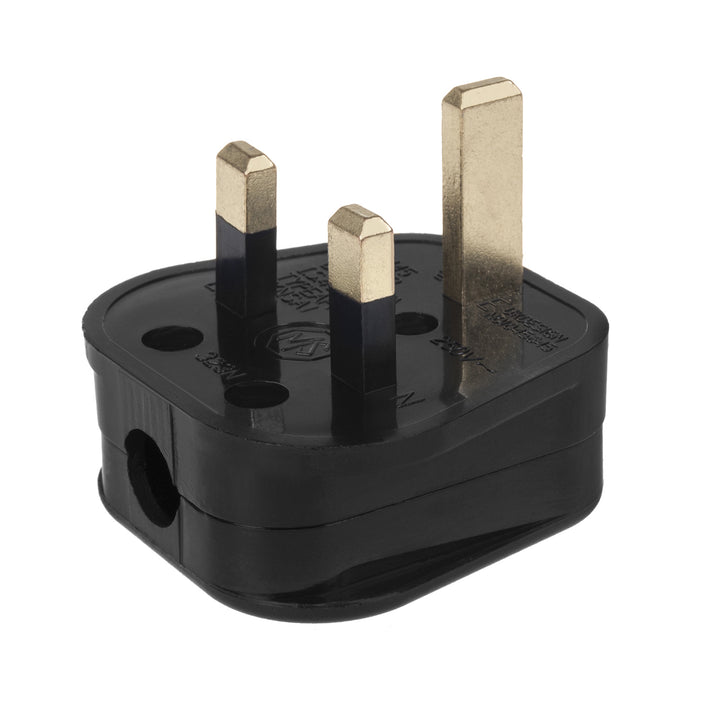 UK-Stecker schwarz für Kabelmontage Maclean Modell MCE193