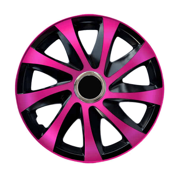 NRM Radkappen Schwarz-grün Im Drift-Design – 4 Stück Für 13-16 Zoll Stahlfelgen