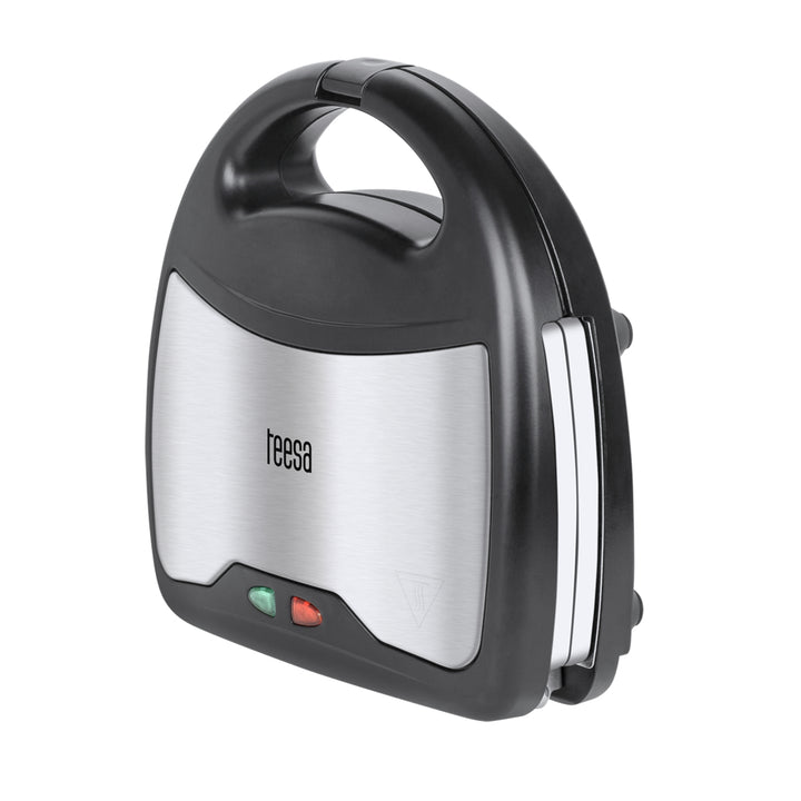 Sandwichmaker 3 in 1, Waffeleisen, Grillen Silber/schwarz Teesa TSA3221