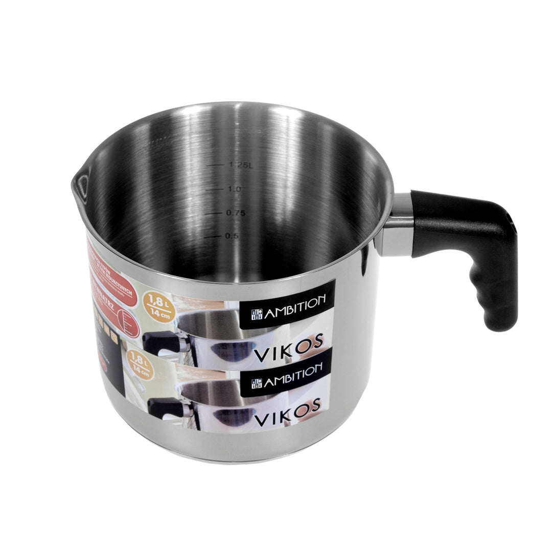 Edelstahl Milchtopf mit Griff Ambition Vikos 1,8 l