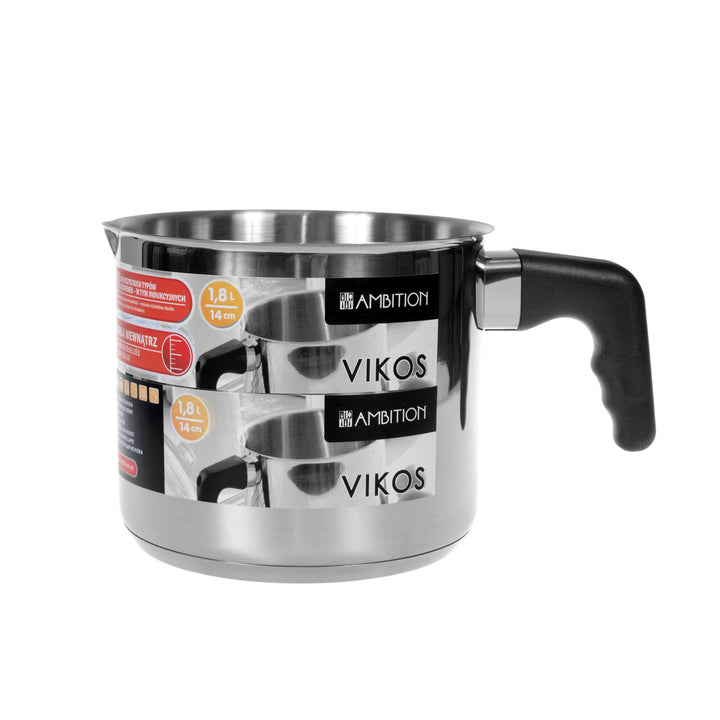 Edelstahl Milchtopf mit Griff Ambition Vikos 1,8 l