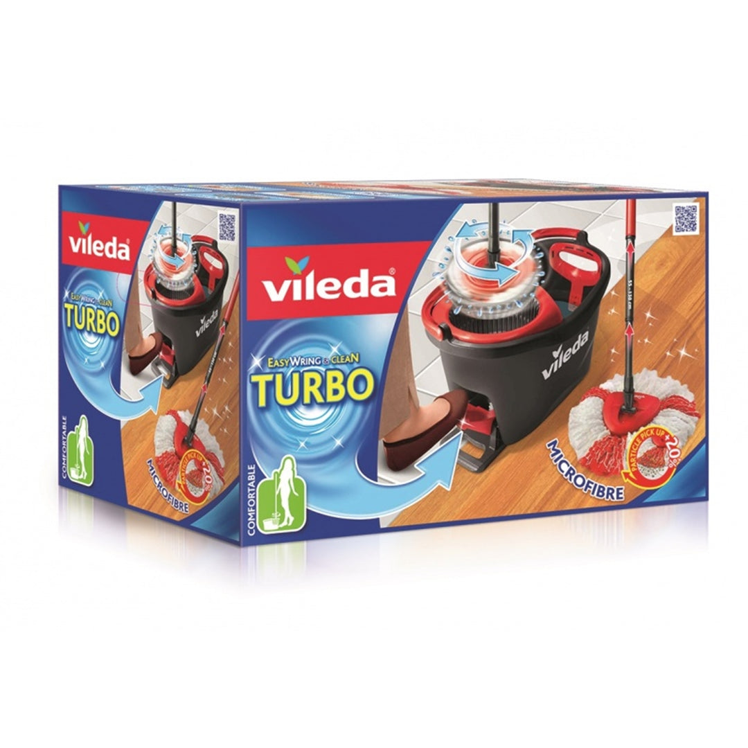 Rotary MOP VILEDA Easy Wring und Clean TURBO Set Eimer Kopfleiste