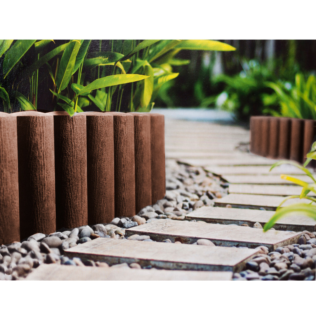 Cellfast Garden Lawn Edge Border Palisade Kunststoff mit Holzstruktur