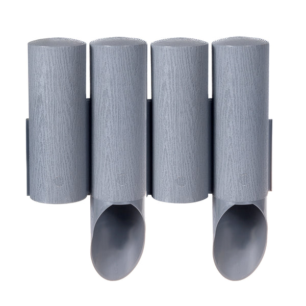 Cellfast-Gartenzaun, Holzoptik, frostbeständig, Länge 2,3 m, Farbe Graphit, 34-044